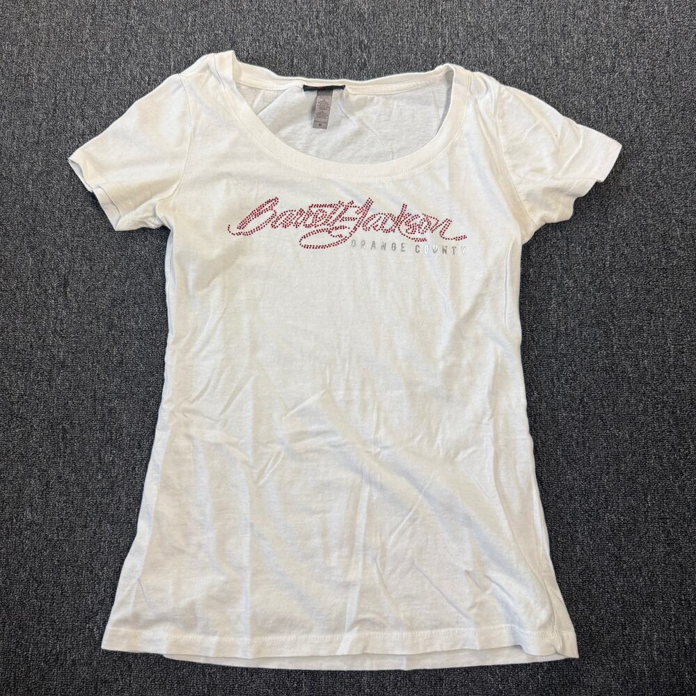 Vintage Y2k Barrett Jackson Orange County Car Show Mcbling Cotton Tee M
